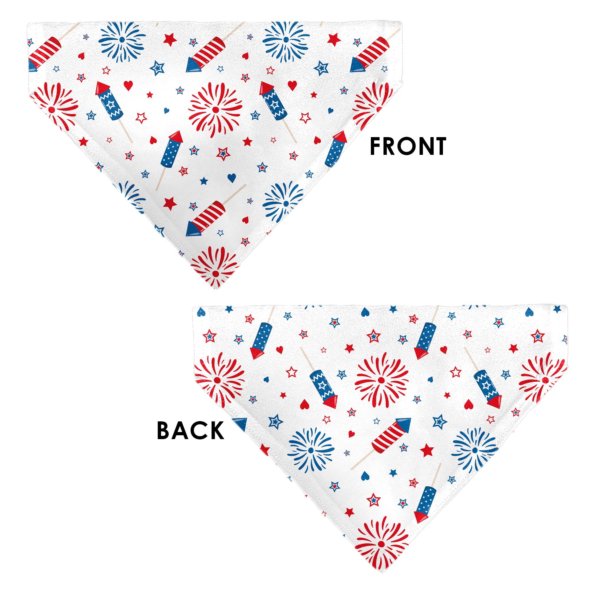 Pet Bandana - Stars and Stripes Fireworks White/Blue/Red
