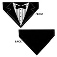 Load image into Gallery viewer, Pet Bandana - Tuxedo Shirt Print Black/White
