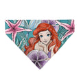 Load image into Gallery viewer, Pet Bandana - The Little Mermaid Ariel Pose and Shells Sketch
