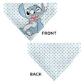 Load image into Gallery viewer, Pet Bandana - Lilo & Stitch Stitch Winking Pose and Polka Dots White/Blue
