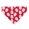 Load image into Gallery viewer, Pet Bandana - Lilo Dress Leaves & Stitch Sitting Pose Red/White
