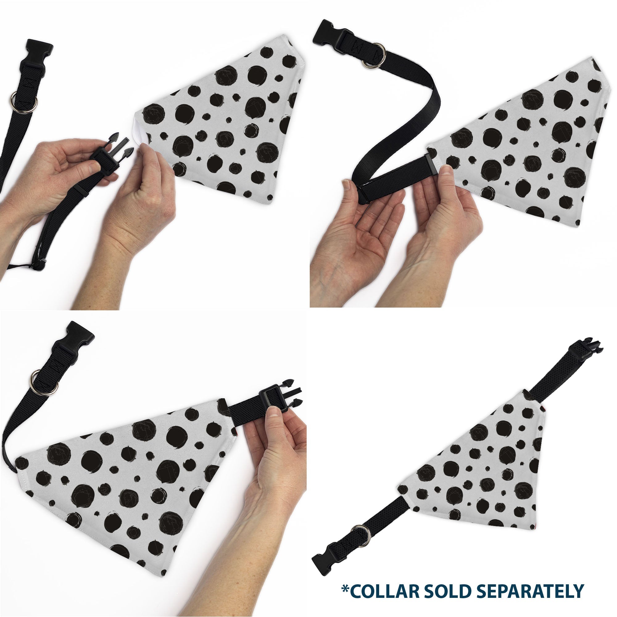 Pet Bandana - 101 Dalmatians Cruella's Spots White/Black