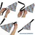 Load image into Gallery viewer, Pet Bandana - Disney Princess Dogs 4-Dog Group Collage/Paws Blues
