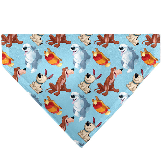 Pet Bandana - Disney Princess Dogs 4-Dog Group Collage/Paws Blues
