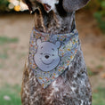 Load image into Gallery viewer, Pet Bandana - Winnie the Pooh Smiling Face/Foliage Collage Beige/Green/Orange/Yellow
