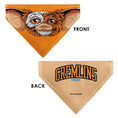 Load image into Gallery viewer, Pet Bandana - Gizmo Face and GREMLINS 1984 Varsity Text Beige/Blue/Yellow
