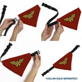Load image into Gallery viewer, Pet Bandana - Wonder Woman WW Logo Red/Black/Yellow
