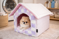 Load image into Gallery viewer, Parisian Pet 'Cotton Candy House' (S) for Dogs & Cats - Cozy, Durable, Lightweight Pink Pet House for Small Pets, Washable Design
