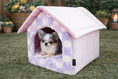 Load image into Gallery viewer, Parisian Pet 'Cotton Candy House' (S) for Dogs & Cats - Cozy, Durable, Lightweight Pink Pet House for Small Pets, Washable Design
