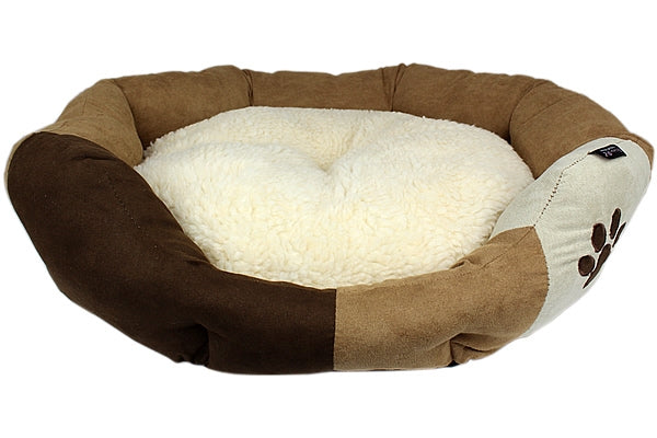 Parisian Pet 'Caramel Microfiber Bed' - Comfortable, Durable, Cozy, Washable, Luxury Pet Bed for Small Dogs & Cats, Caramel