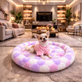 Load image into Gallery viewer, Parisian Pet 'Cotton Candy Mat' - Comfortable, Travel-Friendly, Luxury, Washable Pink Pet Mat for Medium Dogs & Cats
