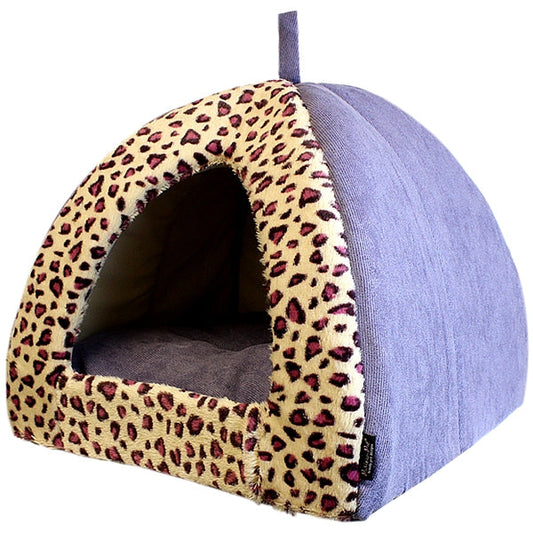 Parisian Pet 'Safari Cove' for Dogs & Cats - Comfortable, Washable, Durable, Purple Safari Pet Bed for Small Pets