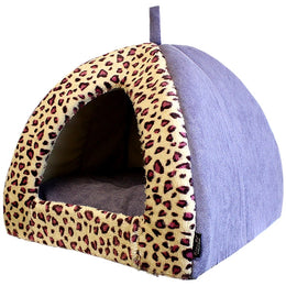 Parisian Pet 'Safari Cove' for Dogs & Cats - Comfortable, Washable, Durable, Purple Safari Pet Bed for Small Pets