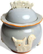Cat Treat Jar - French Grey