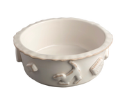 Dog Food/Water Bowl - French White