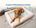 Load image into Gallery viewer, PupChill™ Cooling 4-Bolster Dog Bed - Arctic Sand
