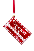 Load image into Gallery viewer, Peppermint Candy Box Glass Ornament - Southlake Paws
