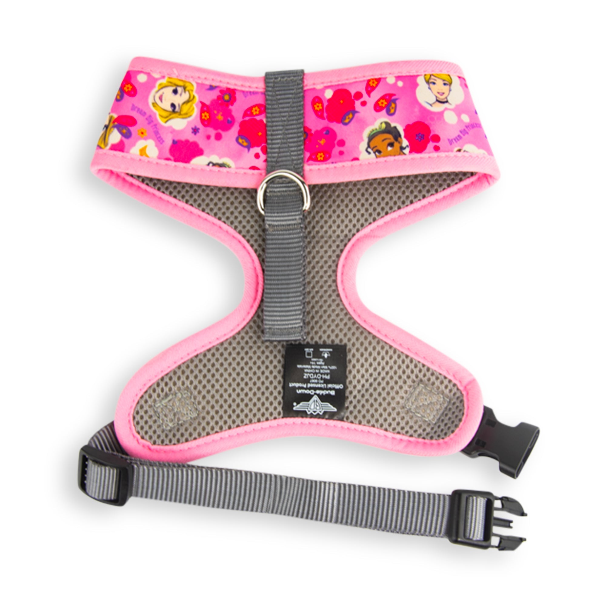 Pet Harness - Disney DREAM BIG PRINCESS Face and Icons Collage Pinks