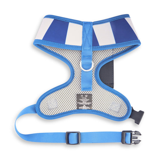 Pet Harness - Harry Potter Ravenclaw Stripe Blue/Gray with Scarf Applique