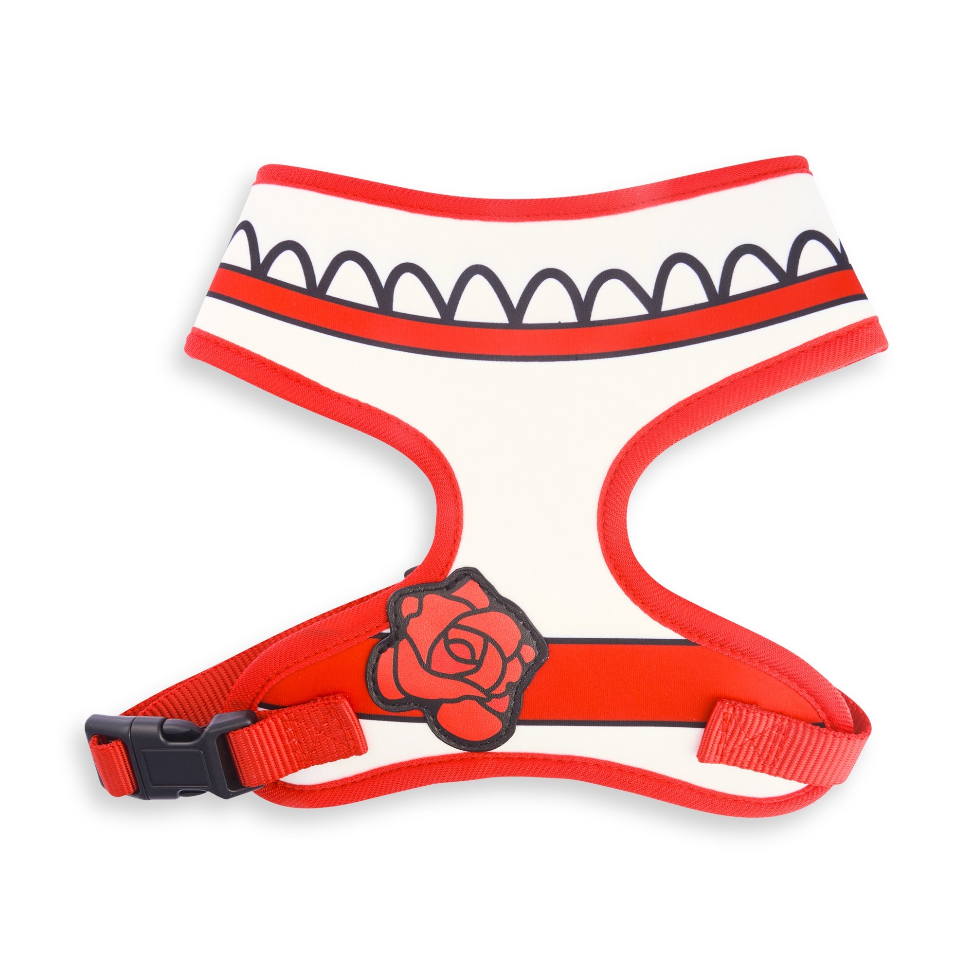 Pet Harness - Annabelle Dress Design with Rose Applique