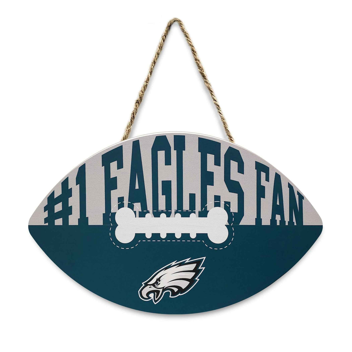 Philadelphia Eagles Football Shape Sign