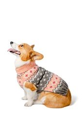 Peach Fairisle Dog Sweater