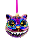 Load image into Gallery viewer, Ruby Cheshire Cat Glass Ornament 
