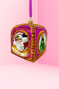 Load image into Gallery viewer, Pink Panettone Polish Glass Ornament - Southlake Paws
