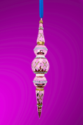 Load image into Gallery viewer, Pink Passion Icicle Glass Ornament
