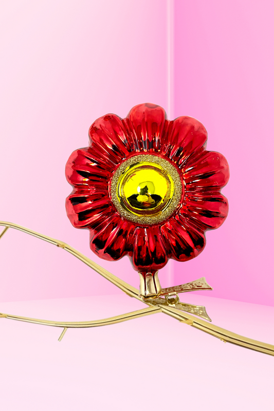 Poppy Boho Charm Clip-On Polish Glass Ornament - Southlake Paws