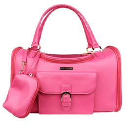 Parisian Pet 'Sonoma Carrier' for Dogs & Cats – Comfortable and Soft Pink Pet Carrier, Perfect for Small Pets