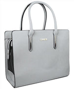 Parisian Pet 'Mallorca Carrier' - Luxury, Comfortable, Chic Gray Pet Travel Bag for Small Dogs & Cats, Travel-Friendly Design