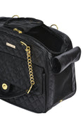 Load image into Gallery viewer, Parisian Pet 'London Quilted Carrier' for Dogs & Cats – Soft, Comfortable Pet Carrier for Small Dogs, Black
