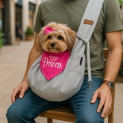 Parisian Pet - 'Gray Sling Carrier' for Dogs & Cats - Hands-Free Pet Transport Solution