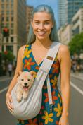 Load image into Gallery viewer, Parisian Pet - 'Gray Sling Carrier' for Dogs & Cats - Hands-Free Pet Transport Solution
