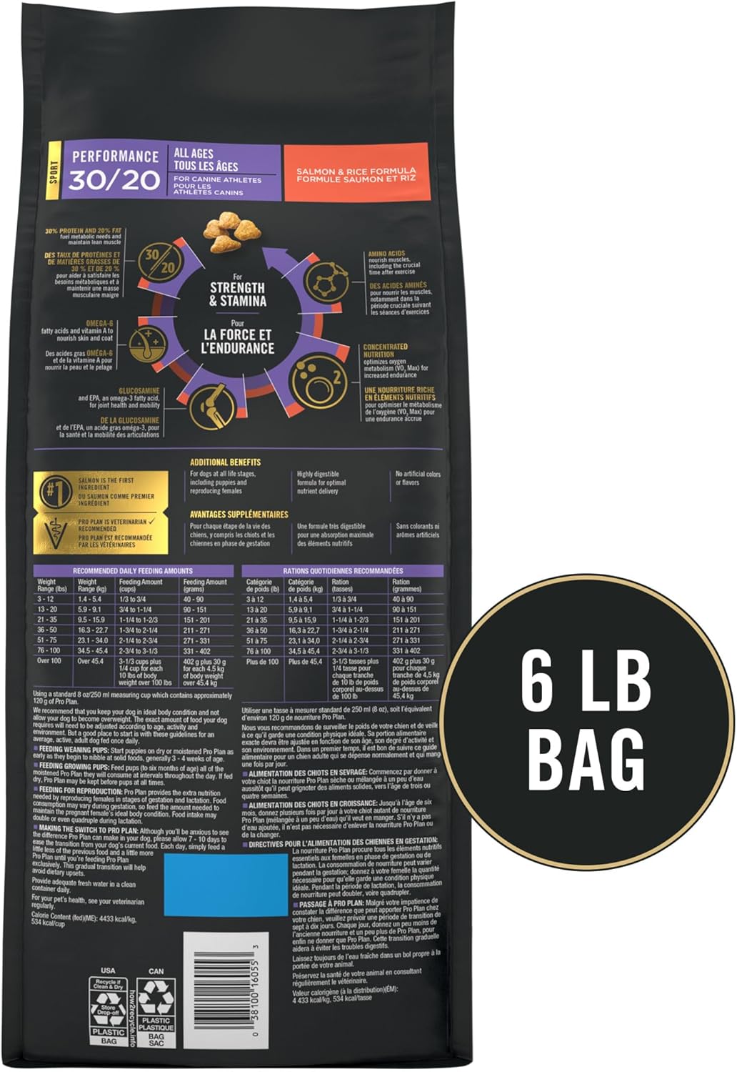 Pro Plan All Ages Sport Performance 30/20 Salmon & Rice Formula Dry Dog Food 