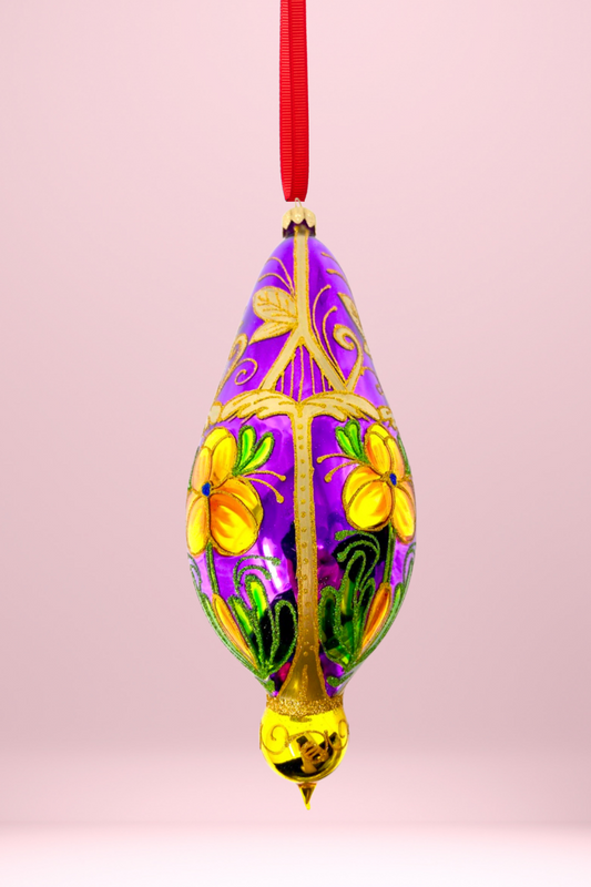 Primrose Gardens Polish Glass Ornament - Southlake Paws