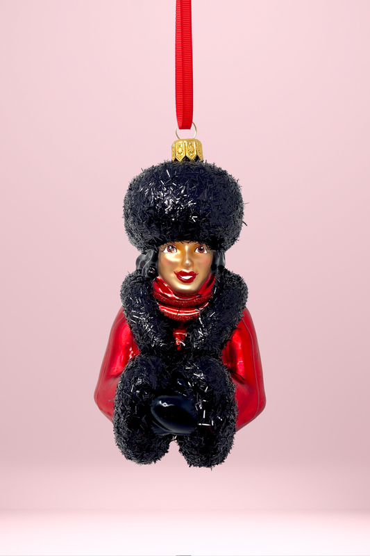 Ebby Glass Christmas Ornament - Southlake Paws