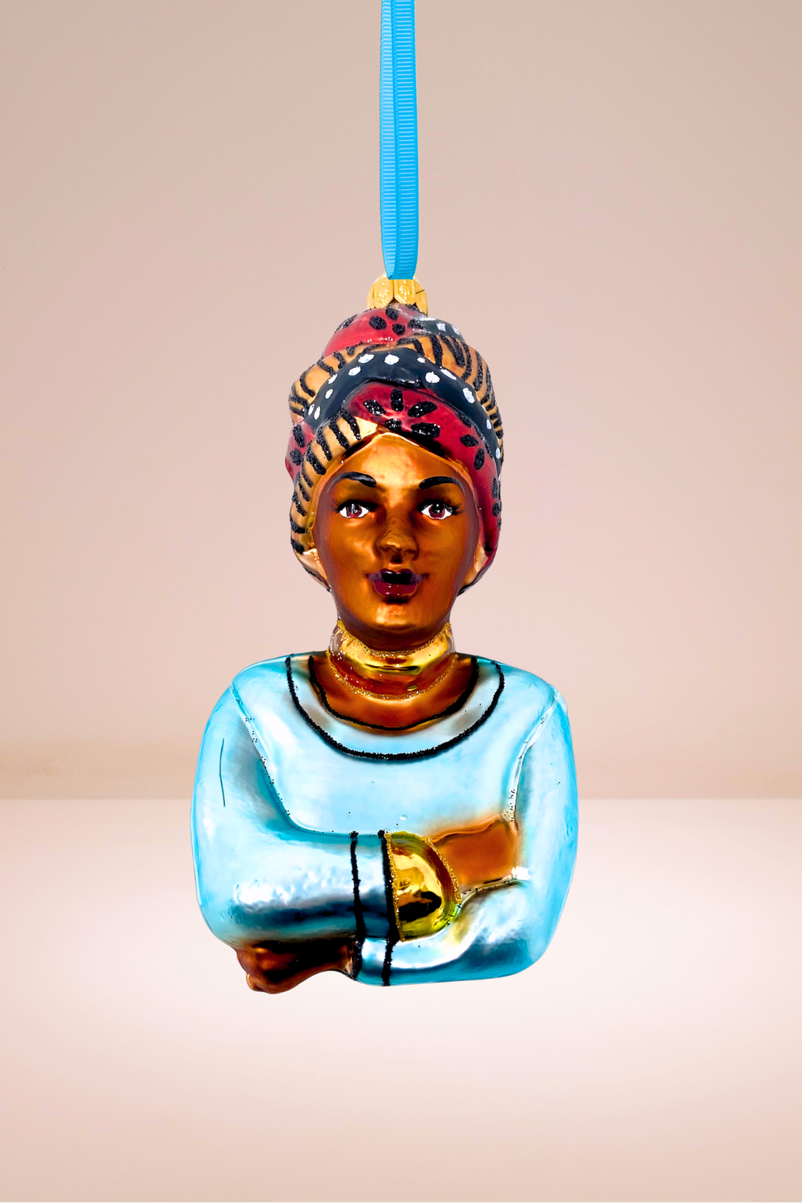 Ena African Glass Christmas Ornament - Southlake Paws
