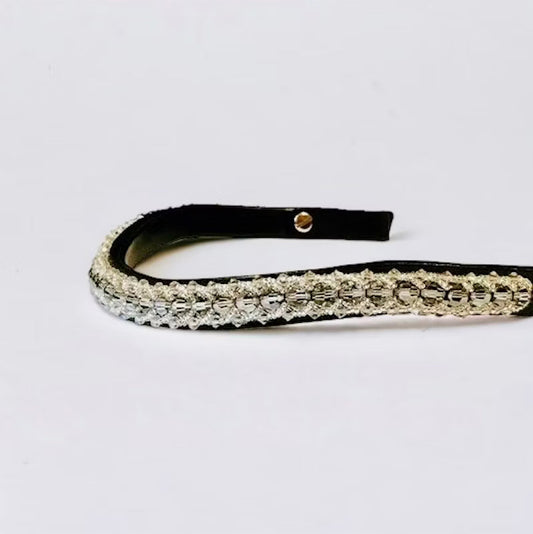 Passion Browband #3 – Silver Shade Crystal Beads