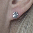 Load image into Gallery viewer, Paw Print Post Earrings, Mini Speak to the Paw

