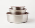 Load image into Gallery viewer, Southlake Paws Slow Feeder Dog Bowl Pink - three stainless steel bowls with anti-slip pink edges stacked together.
