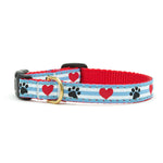 Pawprint Stripe Small Breed Dog Collar