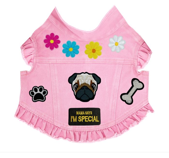 Paws & Petals Spring Denim Jacket alternate view