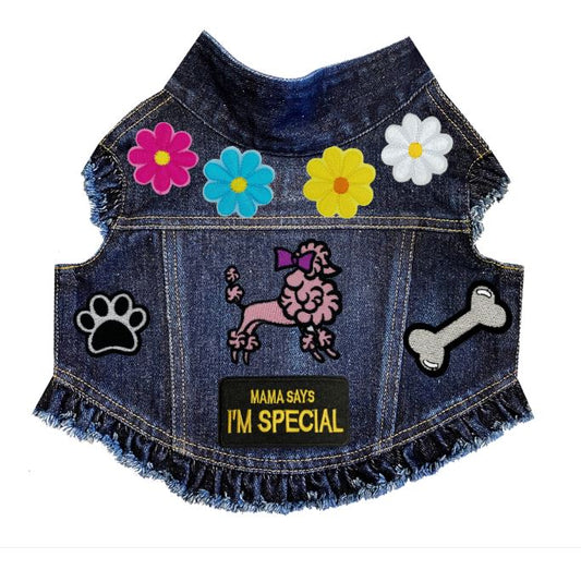 Paws & Petals Spring Denim Jacket alternate view