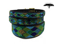 Load image into Gallery viewer, TKC Peacock Argyle Beaded Dog Lead
