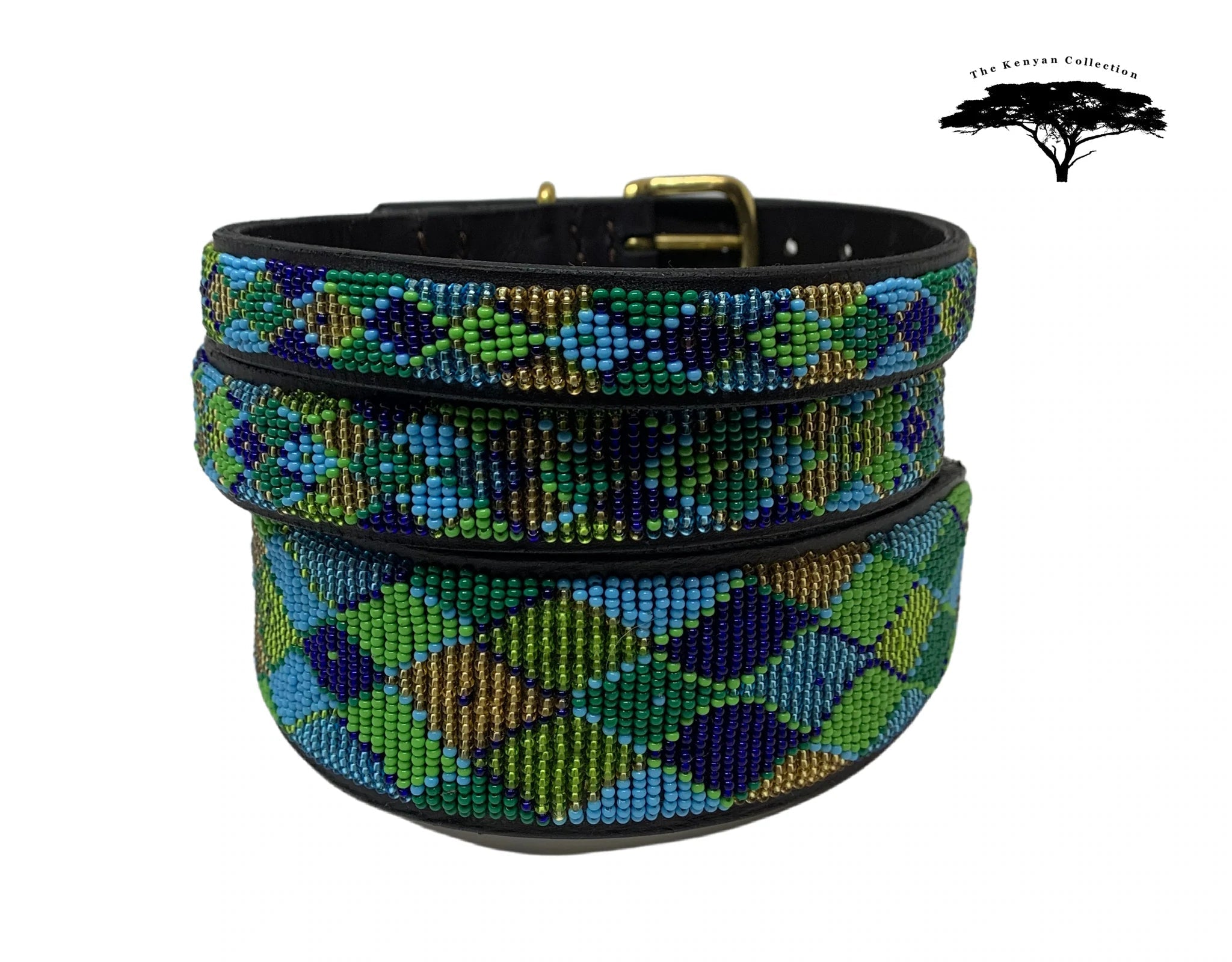 TKC Peacock Argyle Beaded Dog Collar