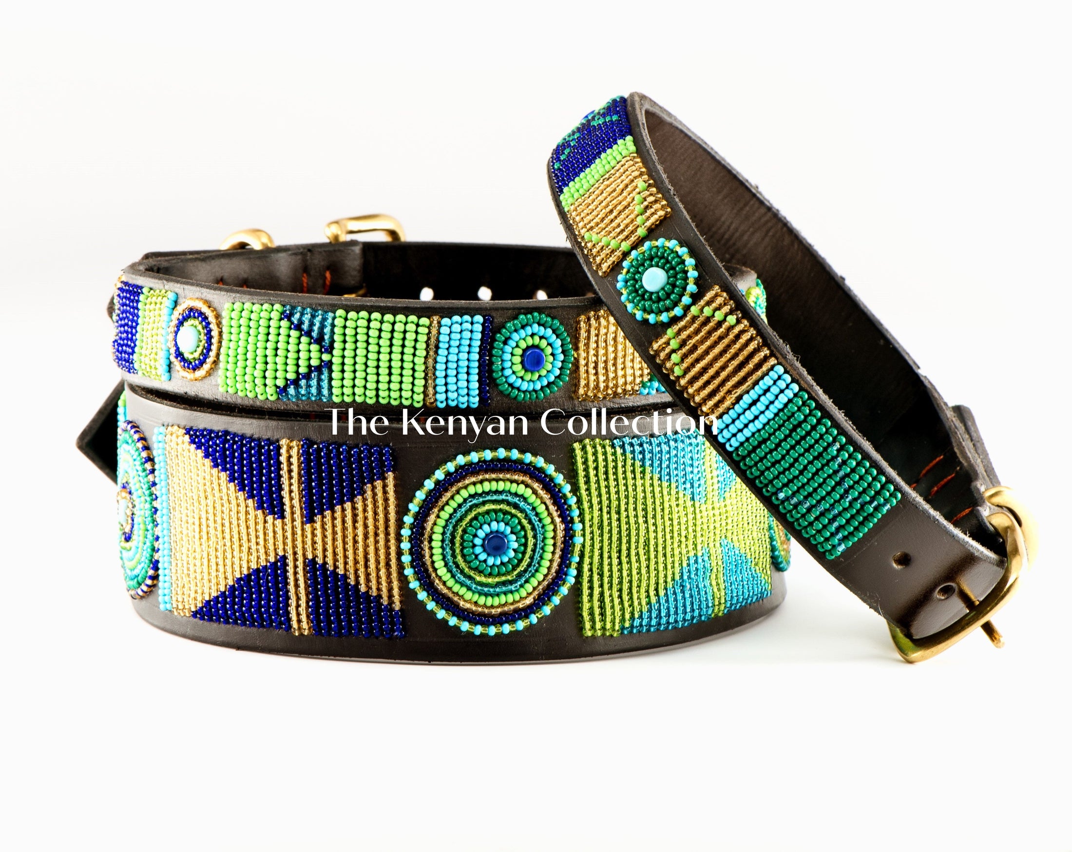 TKC Peacock Beaded Dog Collar