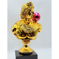 Load image into Gallery viewer, Apollo Sculpture - Gold Chrome with Pink Balloon - gold chrome balloon pink apollo sculpture, luxury bust, product image 5

