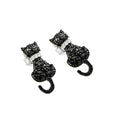 Load image into Gallery viewer, Black Cat Stud Earrings
